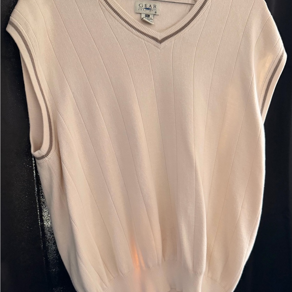 Gear For Sports Men’s V-Neck Sweater Vest in Light Beige